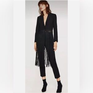 Zara Long Fringe Blazer.